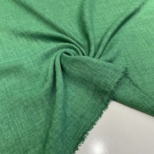 Benetton Yeşili Dökümlü Keten Krep KZA