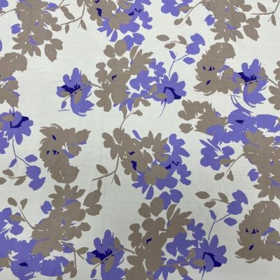 Dior Yaprak Desen Jorjet Krep Vizon