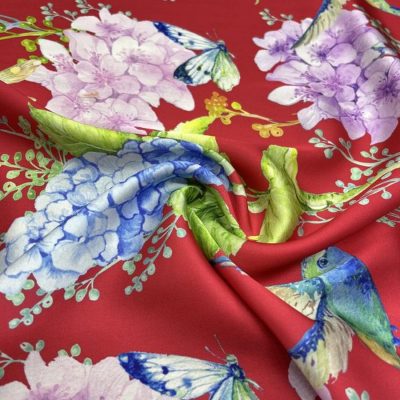 Dolce Gabbana Ortanca Desen Kumaş Kırmızı