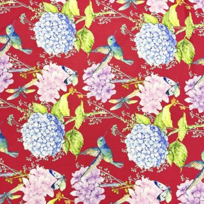 Dolce Gabbana Ortanca Desen Kumaş Kırmızı