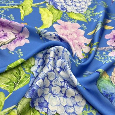 Dolce Gabbana Ortanca Desen Kumaş Mavi