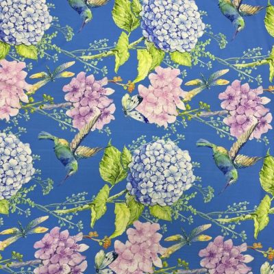Dolce Gabbana Ortanca Desen Kumaş Mavi