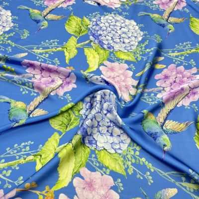 Dolce Gabbana Ortanca Desen Kumaş Mavi