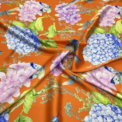 Dolce Gabbana Ortanca Desen Kumaş Orange
