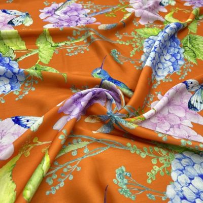 Dolce Gabbana Ortanca Desen Kumaş Orange
