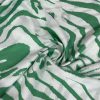 Yeşil Beyaz İpeksi Saten Krep Kumaş RZA