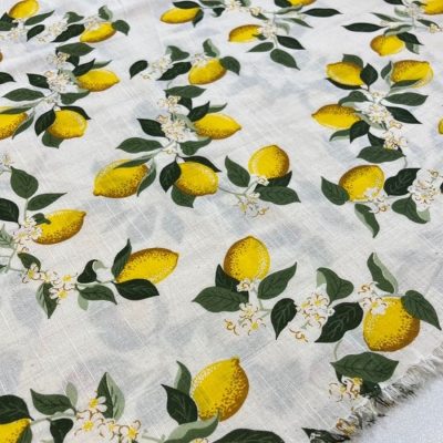 Dolce Gabbana Limon Desenli Pamuk Keten