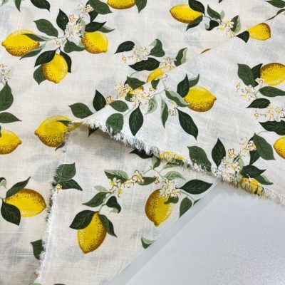 Dolce Gabbana Limon Desenli Pamuk Keten