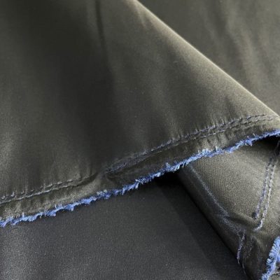 Tafta Kumaş Mavi Soft Siyah