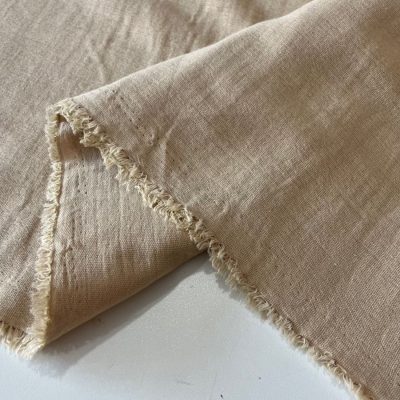 Çift Katlı Saf Pamuk Müslin Kumaş Bej