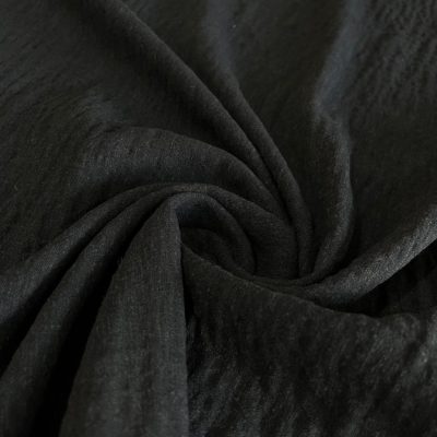 Doğal Müslin Keten Kumaş Siyah