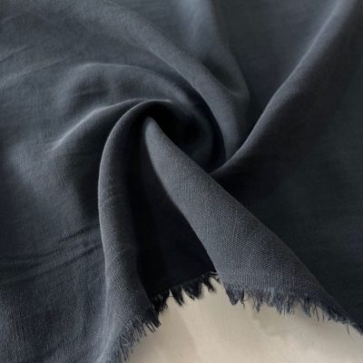 Taşlanmış Koton Cupro Kumaş Soft Lacivert BYR