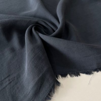 Taşlanmış Koton Cupro Kumaş Soft Lacivert BYR