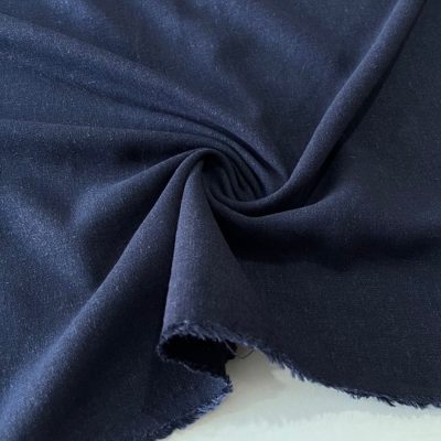 Yıkanmış Ham Keten Kumaş Lacivert