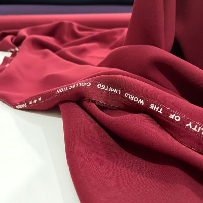 Fransız Paris Krep Kumaş Bordo