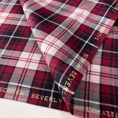 Scotch Bordo Ekoseli Viskos Kumaş