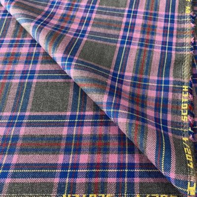 Scotch Lila Ekoseli Viskos Kumaş
