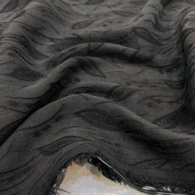 Taşlanmış İpek Cupro Kumaş Soft Siyah