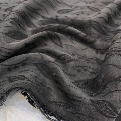 Taşlanmış İpek Cupro Kumaş Soft Siyah