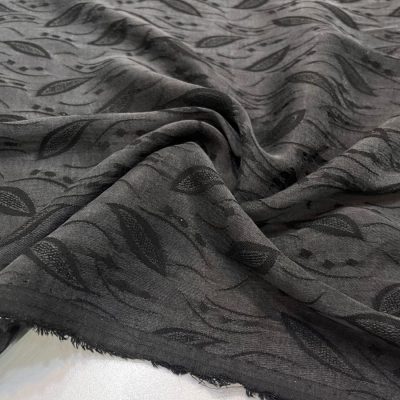Taşlanmış İpek Cupro Kumaş Soft Siyah