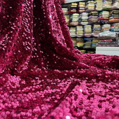 Zara Kadife Payet Kumaş Fuşya
