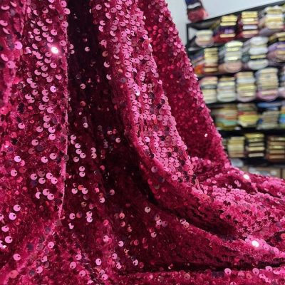 Zara Kadife Payet Kumaş Fuşya