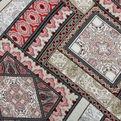 Etnik Desenli Bürümcük Viskon Kumaş SRVT