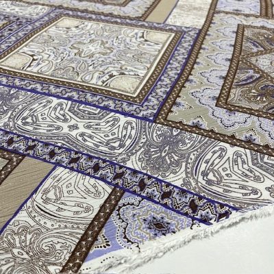 Etnik Desenli Bürümcük Viskon Lila SRVT