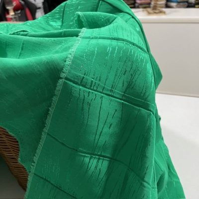 İpeker Kendinden Desenli Cupro Yeşil