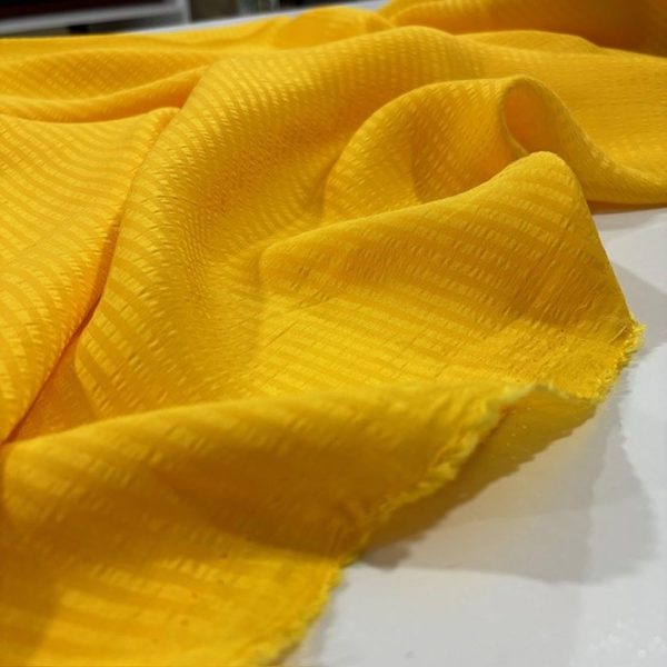 İpeksi Cupro Krep Kumaş Sarı
