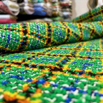 İthal Avrupa Chanel Kumaş Yeşil