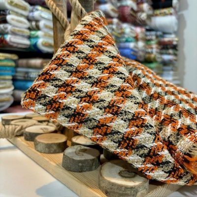 İthal Kazayağı Chanel Kumaş Kiremit