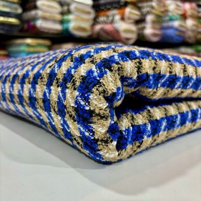 İthal Kazayağı Chanel Kumaş Mavi