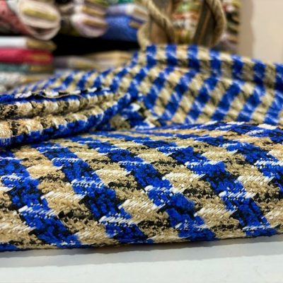 İthal Kazayağı Chanel Kumaş Mavi
