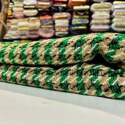 İthal Kazayağı Chanel Kumaş Yeşil