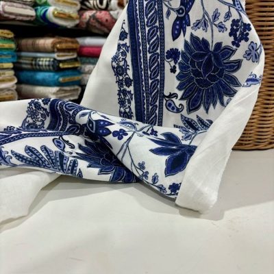 Saf Pamuk Alaçatı Müslin Kumaş