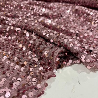 Tül Payet Kumaş Pudra Pembe