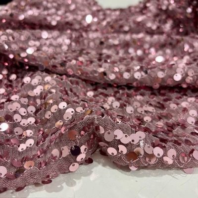 Tül Payet Kumaş Pudra Pembe