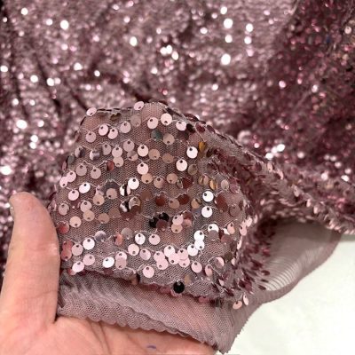 Tül Payet Kumaş Pudra Pembe