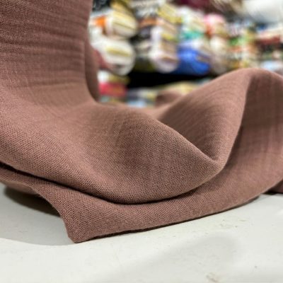 %100 Pamuk Müslin Kumaş Kahve MHR