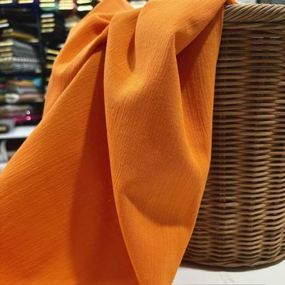 %100 Pamuk Müslin Kumaş Orange