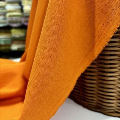 %100 Pamuk Müslin Kumaş Orange