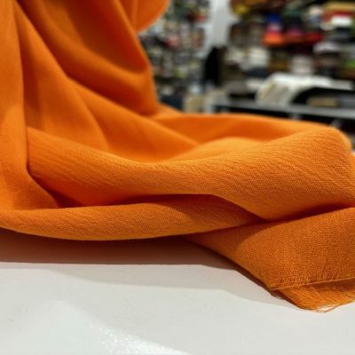 %100 Pamuk Müslin Kumaş Orange