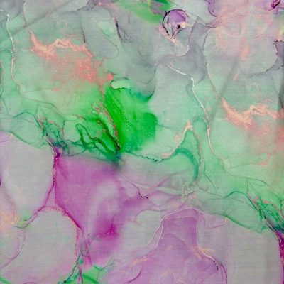 Dior Batik Pastel Desenli Krep Saten Kumaş