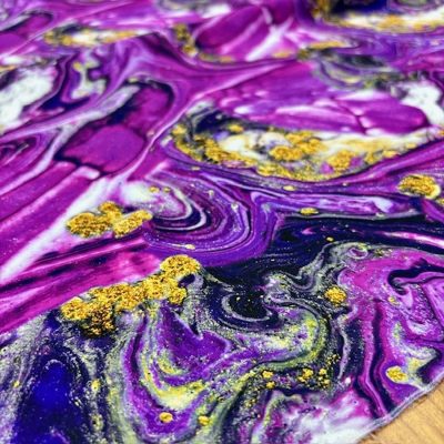 Galaxy Pastel Desenli Jorjet Krep Kumaş