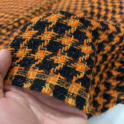 Işıltılı İtalyan Kazayağı Şanel Kumaş Orange