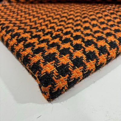 Işıltılı İtalyan Kazayağı Şanel Kumaş Orange