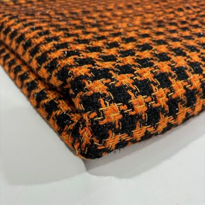 Işıltılı İtalyan Kazayağı Şanel Kumaş Orange