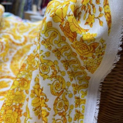 Versace Gold Pamuklu Keten Kumaş