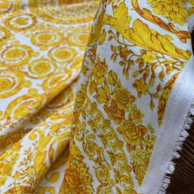 Versace Gold Pamuklu Keten Kumaş